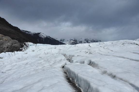 Uma das muitas 'ladeiras' da geleira de Vatnajökull, no Parque de Skaftafell, no sul da Islândia